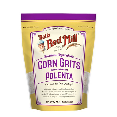 Bobs Red Mill Natural Foods Bob's Red Mill White Corn Grits 24 oz. Resealable Pouches, PK4 1149S244